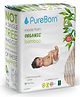 PureBorn Organic Disposable Baby Diapers I Super Soft I Maximum Leakage Protection I Made with Organic Bamboo I Double (Pack Of 64 Pcs), Size 2 (3-6 Kg)