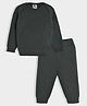 Mi Arcus Full Sleeves Solid Thermal Top With Coordinating Pajama Set - Green