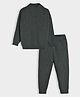 Mi Arcus Full Sleeves Solid Thermal Top With Coordinating Pajama Set - Green