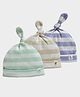 Mi Arcus Pack Of 3 Striped Caps - Multi Colour-  Diameter- 38cms