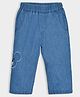 Mi Arcus 100% Cotton Koala Embroidered Denim Trousers - Blue