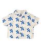 GREENDiGO Muslin Half Sleeves Balloon Animal Printed Shirt - Blue & White