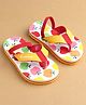 Cute Walk by Babyhug Flip Flops With Fruits Print & Backstrap Closure - Multicolour