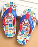 Cute Walk by Babyhug Flip Flops with Beach Theme Print - Blue