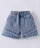 Mark & Mia Washed Cut & Sew Denim Shorts with Pearl Embellishment - Light Blue