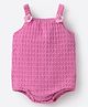 Mark & Mia Sleeveless Textured Onesie with Floral Applique - Pink
