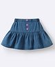 Mark & Mia Washed Skirt with Flares - Blue