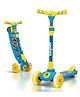 Baybee Kitty Kick Scooter for Kids, Foldable Kids Scooter with 3 Height Adjustable Handle & Music, Skate Scooter with LED PU Wheels & Brake (Blue)