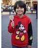 Nap Chief Pure Cotton Mickey & Friends Featuring Full Sleeves Mickey Mouse Printed Hoodie - Red