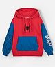 Nap Chief Pure Cotton Marvel Avengers Featuring Full Sleeves Spider Printed Hoodie - Red