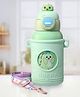 ZOE Stainless Steel Dino Printed Sipper Water Bottle with Strap Sea Green - 500 ml
