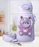 ZOE Stainless Steel Insulated Double wall Water Bottle With Sheep Applique & Strap Lavender - 520 ml