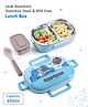 Insulated Vaccum Insulated Stainless Steel Outer Space Print Lunch Box 650ml|Leak Resistant | BPA Free | Perfect for School & Outdoor |Light Blue