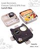 ZOE Stainless Steel Super Cat Printed Lunch Box - Grey