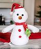 Tickles Christmas Snowman with Santa Cap and Muffler Soft Stuffed Plush Toy for Kids Boys & Girls(Color: White Size: 35 cm)