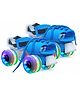 Jaspo Marshall illumi Premium Adjustable Quad Roller Skates for Kids/Boys/Girls 3-7 Years, LED PU Wheels, 18-21 cms Length Adjustment