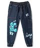 Pine Kids Denim Woven Full Length Washed Jeans With Text Print - Navy Blue