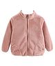 Babymoon Fleece Full Sleeves Solid Jacket - Pink