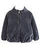 Babymoon Fleece Full Sleeves Solid Jacket - Grey