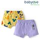 Babyoye Disney Lycra Knit Trunks with Mickey Mouse Graphics Pack of 2 - Yellow & Lavender