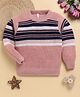 TOONYPORT Woolen Full Sleeves Striped Sweater - Pink & Blue