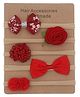 SYGA Pack of 5 Flower & Bow Headband - Red