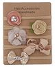 SYGA Pack of 5  Flower & Bow Headband - Khaki