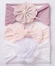 SYGA Pack of 3 Flower & Bow Headband - Multicolor