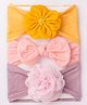 SYGA Pack of 3 Flower & Bow Headband - Multicolor