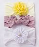 SYGA Pack of 3 Flower & Bow Headband - Multicolor