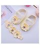 SYGA Pack of 2 Cotton Flower Headband & shoes - Beige