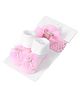 SYGA Headband & Socks Combo Set with Floral Applique - Baby Pink