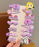 SYGA Pack of 14 Cartoon & Floral Hair Clips - Purple