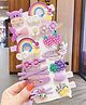 SYGA Pack of 14 Cartoon & Floral Hair Clips - Purple