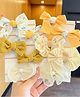 SYGA Pack of 10 Flower & Bow Hair Clips - Light Yellow