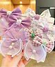 SYGA Pack of 10 Flower & Bow Hair Clips - Light Purple
