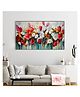 WallMantra Red and White Tulips Flower Canvas Wall Painting