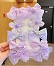 SYGA Pack of 10 Flower & Bow Hair Clips - Purple