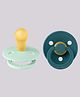 BIBS Bibs Colour Latex Round Pacifier Nipple Size 1 Pack of 2 - Nordic Mint/Forest Lake