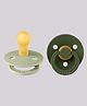 BIBS Bibs Colour Latex Round Pacifier Nipple Size 1 Pack of 2 - Sage/Hunter Green