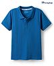 Honeyhap Premium  100% Cotton Knit With Bio Finish Half Sleeves Solid Color Polo T-Shirt - Royal Blue