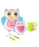 ARCADE TOYS Owl Shape Bamboo Dinnerware Set for Kids(Set of 5) - Multicolour