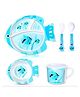 ARCADE TOYS Fish Shape Bamboo Dinnerware Set for Kids(Set of 5) - Colour may vary