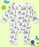 The Mom Store Cotton Full Sleeves Sea Life Printed Romper - White