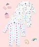 The Mom Store Cotton Pack Of 3 Full Sleeves Drops & Geometric Printed Rompers - White