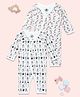 The Mom Store Cotton Pack Of 2 Full Sleeves Unicorns & Rabbits Printed Rompers - White