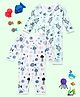 The Mom Store Cotton Pack Of 2 Full Sleeves Sea Life Printed Rompers - Multi Colour