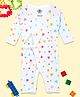 The Mom Store Cotton Full Sleeves Geometric Printed Romper - White