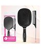 Majestique Premium Paddle Brush & Tail Comb, Jumbo Black, for Kids & Women's Hair Styling