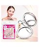 Majestique Luxury Round Pocket Mirror with Key Chain, Travel Friendly, Compact Folding Mirror - Color May Vary